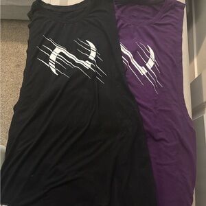 2/$7 TLF Apparel Workout Tank Top (M) - Black, Purple
